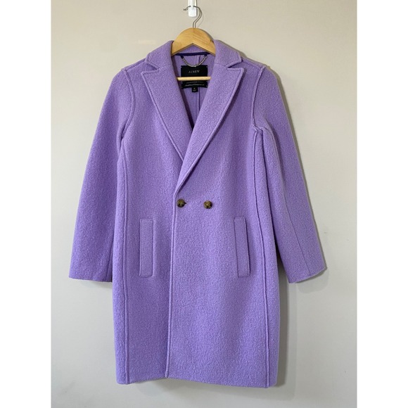 J. Crew Factory Jackets & Blazers - J.Crew Daphne Topcoat Italian Boiled Wool Lilac Purple Womens Size 0 G9008